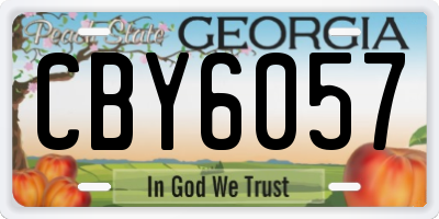 GA license plate CBY6057