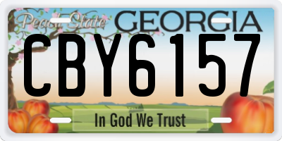 GA license plate CBY6157