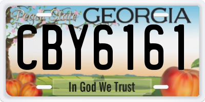 GA license plate CBY6161