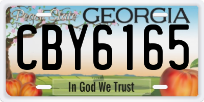 GA license plate CBY6165