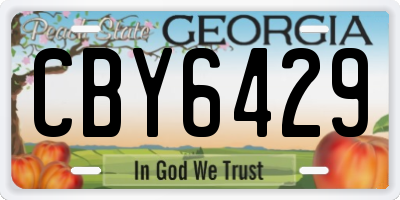 GA license plate CBY6429
