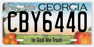 GA license plate CBY6440