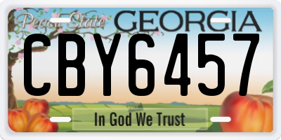 GA license plate CBY6457