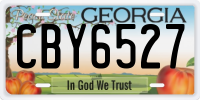 GA license plate CBY6527