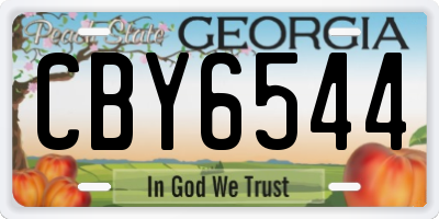GA license plate CBY6544