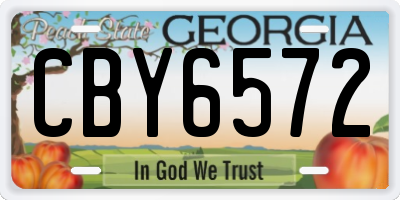 GA license plate CBY6572