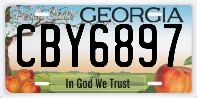 GA license plate CBY6897