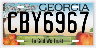 GA license plate CBY6967
