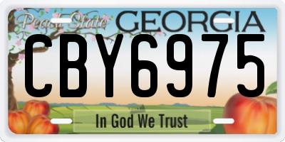 GA license plate CBY6975