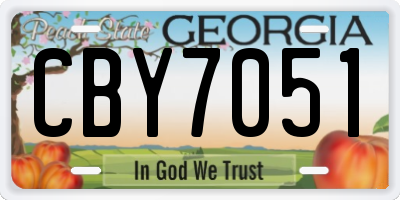 GA license plate CBY7051