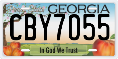 GA license plate CBY7055