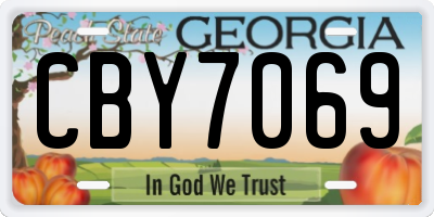 GA license plate CBY7069