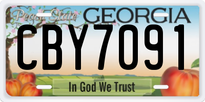 GA license plate CBY7091