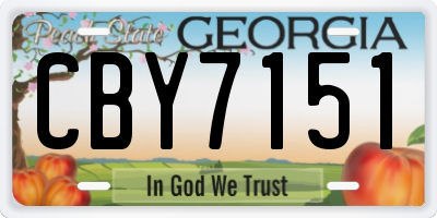 GA license plate CBY7151