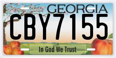 GA license plate CBY7155