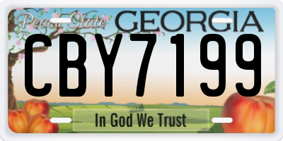 GA license plate CBY7199