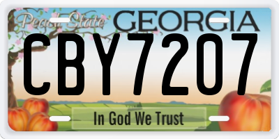 GA license plate CBY7207