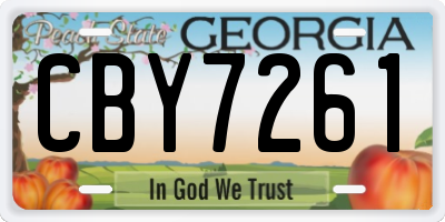 GA license plate CBY7261