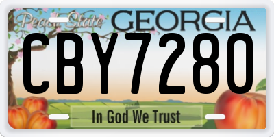 GA license plate CBY7280