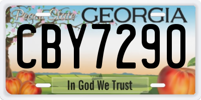 GA license plate CBY7290