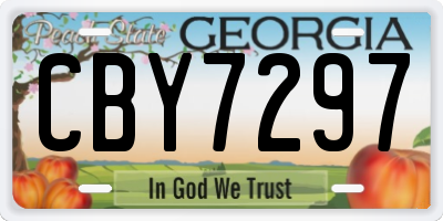 GA license plate CBY7297
