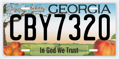 GA license plate CBY7320