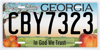GA license plate CBY7323