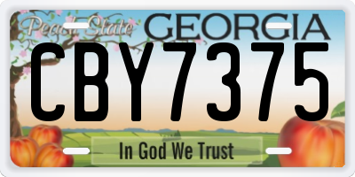 GA license plate CBY7375