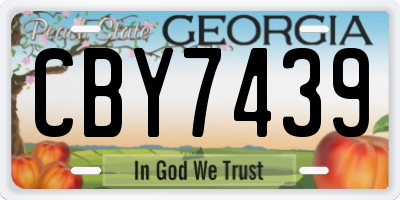 GA license plate CBY7439