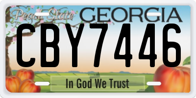 GA license plate CBY7446