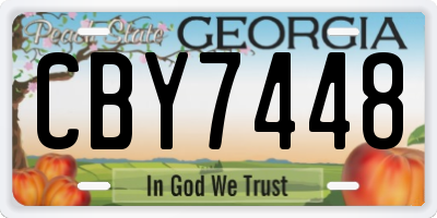 GA license plate CBY7448