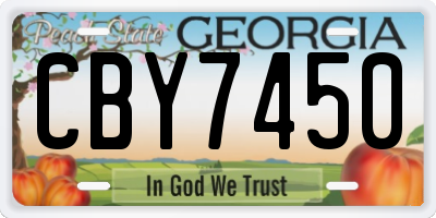 GA license plate CBY7450