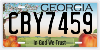 GA license plate CBY7459