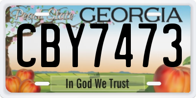 GA license plate CBY7473