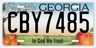 GA license plate CBY7485