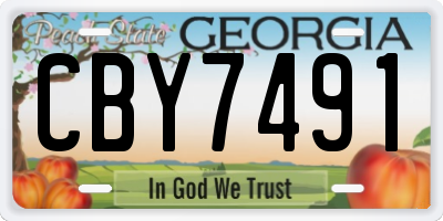 GA license plate CBY7491