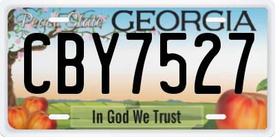 GA license plate CBY7527