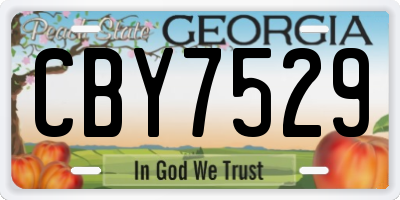GA license plate CBY7529