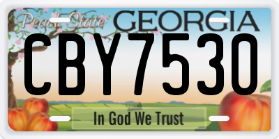GA license plate CBY7530