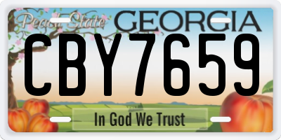 GA license plate CBY7659