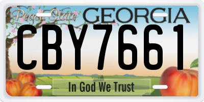 GA license plate CBY7661