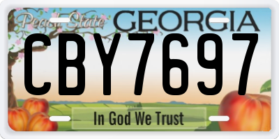 GA license plate CBY7697