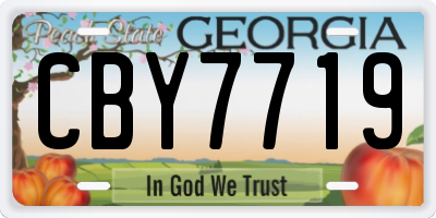 GA license plate CBY7719