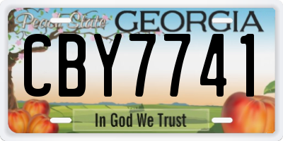 GA license plate CBY7741