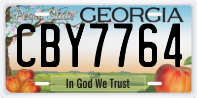 GA license plate CBY7764