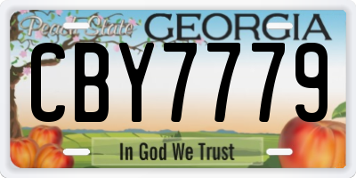 GA license plate CBY7779
