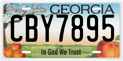GA license plate CBY7895