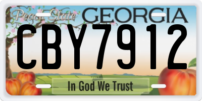 GA license plate CBY7912