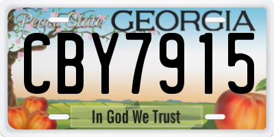 GA license plate CBY7915