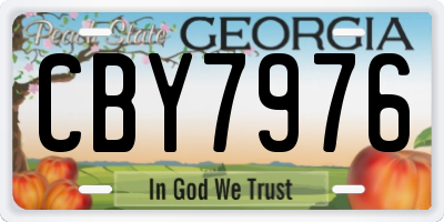 GA license plate CBY7976